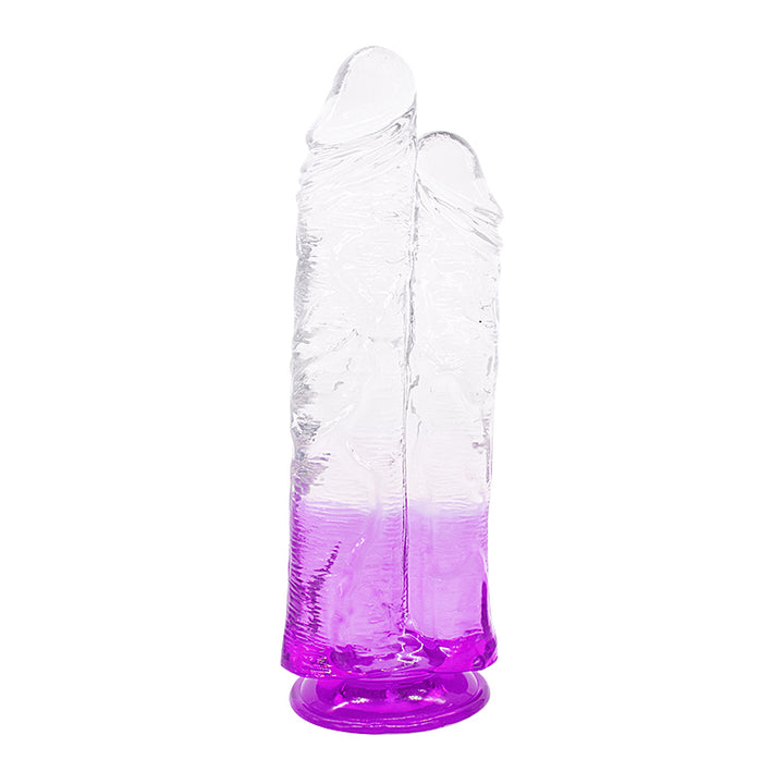 Dildo aus phthalatfreiem PVC, Größe XL (27 cm Gesamtlänge, 8 cm Durchmesser) – großer realistischer Dildo in Gelb, Rot, Lila & Blau, wasserdicht, körperfreundliches Material