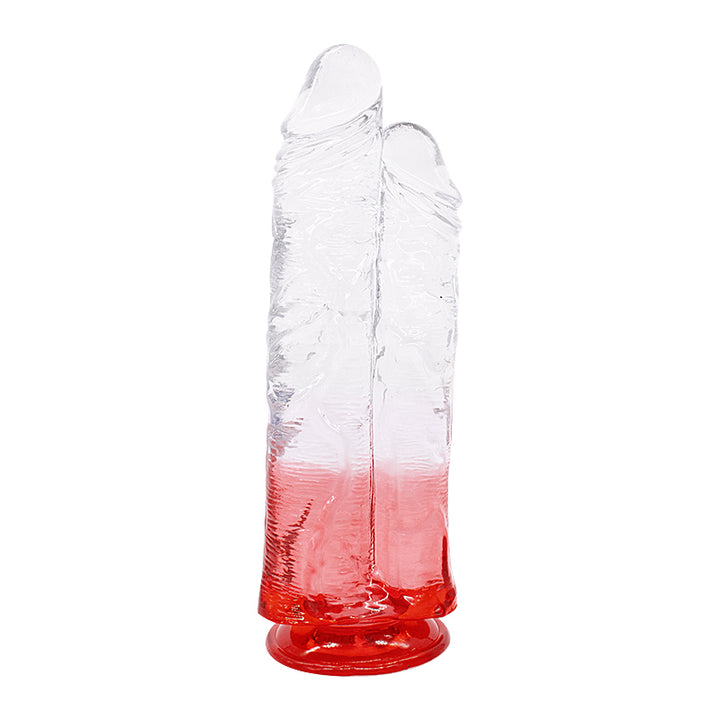 Dildo aus phthalatfreiem PVC, Größe XL (27 cm Gesamtlänge, 8 cm Durchmesser) – großer realistischer Dildo in Gelb, Rot, Lila & Blau, wasserdicht, körperfreundliches Material