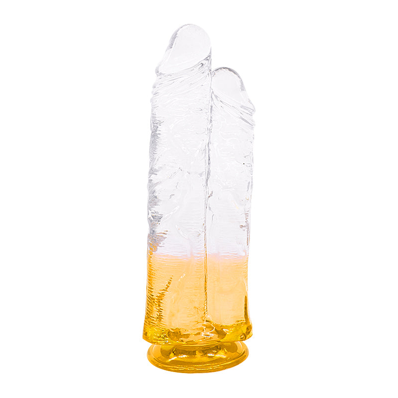 Dildo aus phthalatfreiem PVC, Größe XL (27 cm Gesamtlänge, 8 cm Durchmesser) – großer realistischer Dildo in Gelb, Rot, Lila & Blau, wasserdicht, körperfreundliches Material