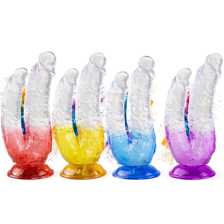Doppel-Dildo für Doppelpenetration 4 Farben