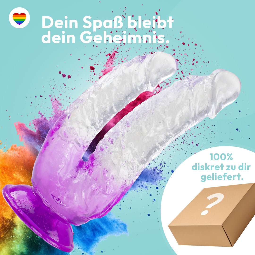 Doppel-Dildo für Doppelpenetration 4 Farben