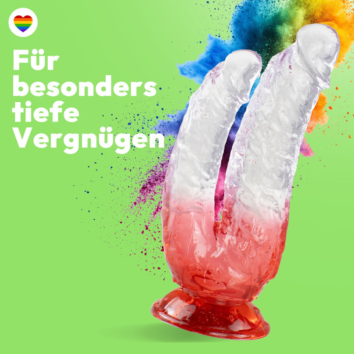 Doppel-Dildo für Doppelpenetration 4 Farben