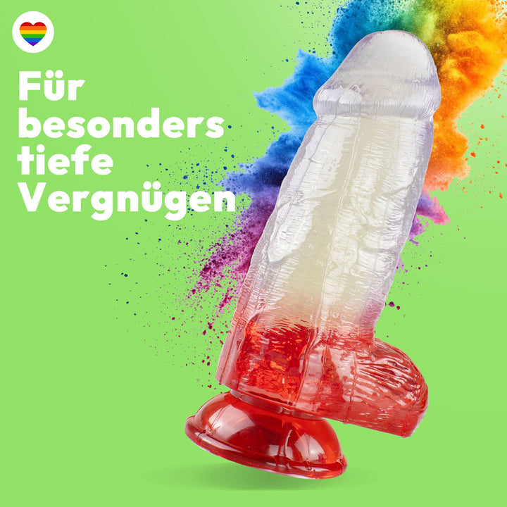 Extrem dicker Dildo mit Saugnapf Ø 8 cm 4 Farben