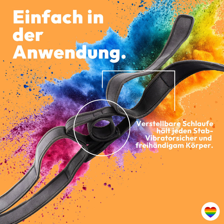 Marielove Freihand-Gurt – Verstellbare Halterung für Stab-Vibratoren jeder Größe