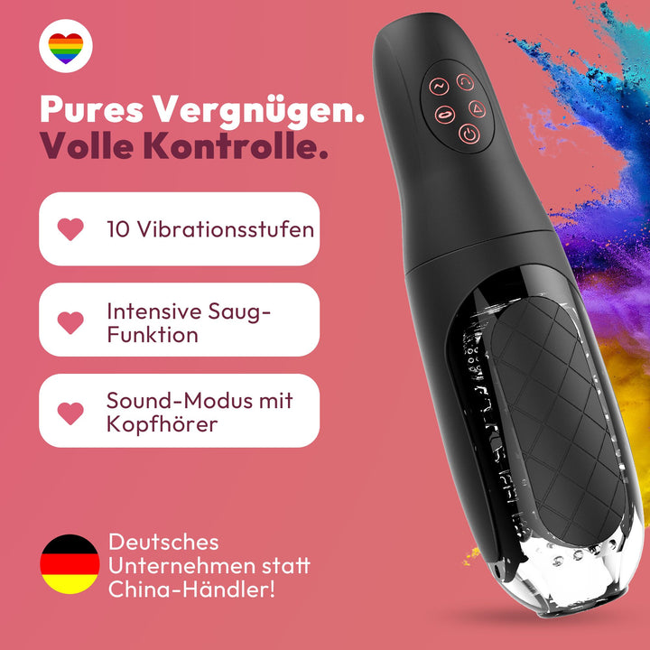 Automatischer Masturbator mit Vibration & Saugfunktion