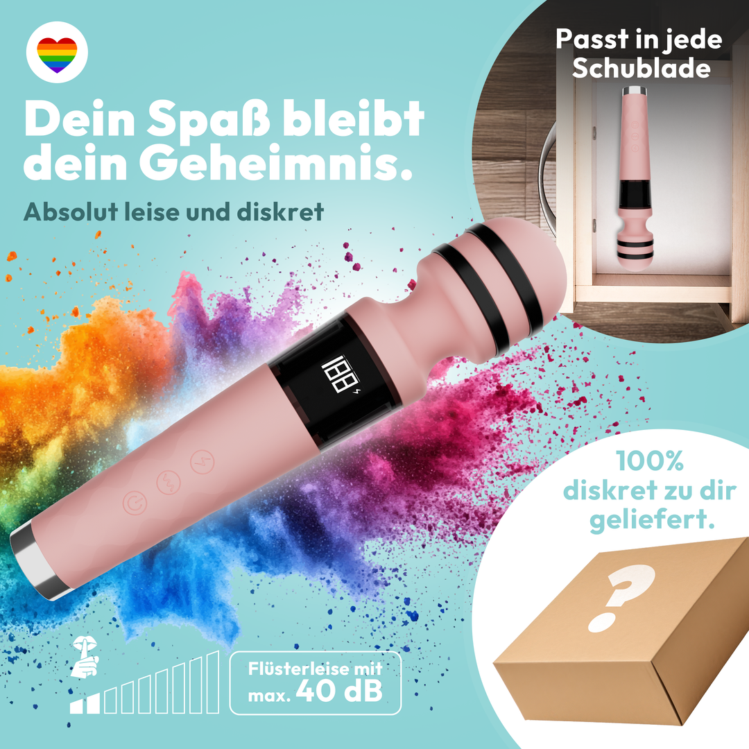 Magic Wand Vibrator mit E-Stim 10 Frequenzen