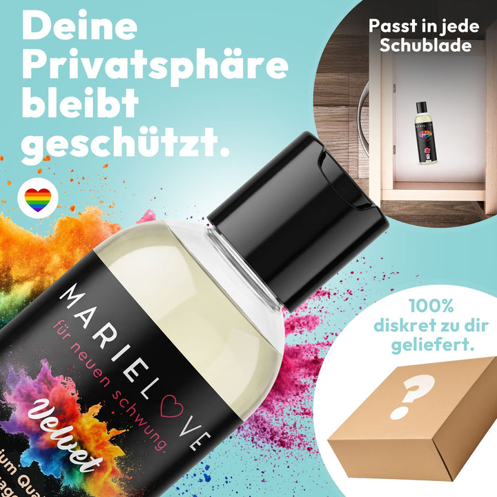 Marielove Velvet Premium Massageöl mit Vanille-Aroma, 200 ml
