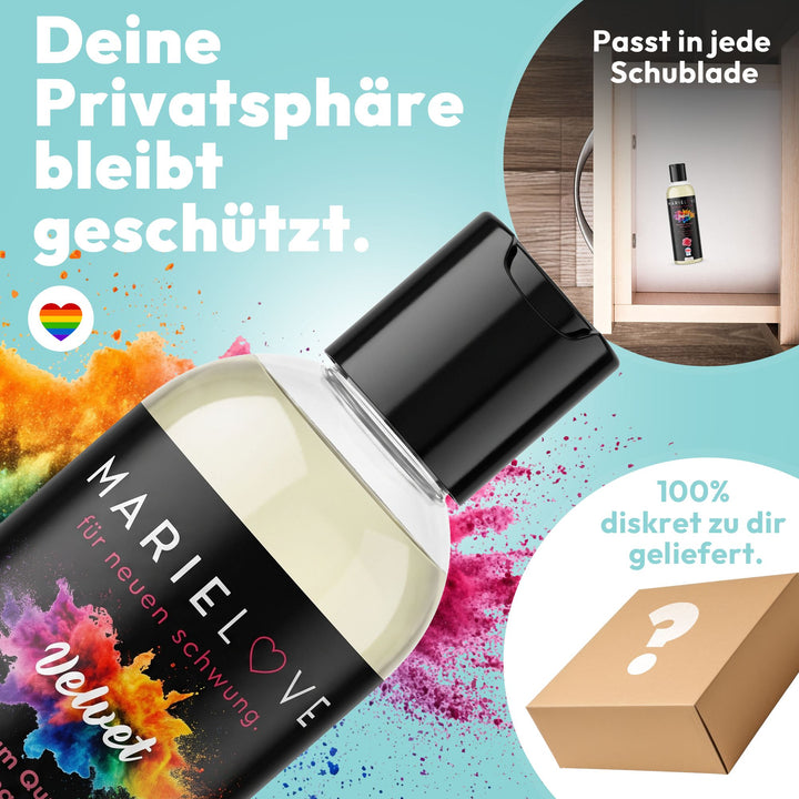 Marielove Velvet Premium Massageöl mit Rosen-Aroma, 200 ml
