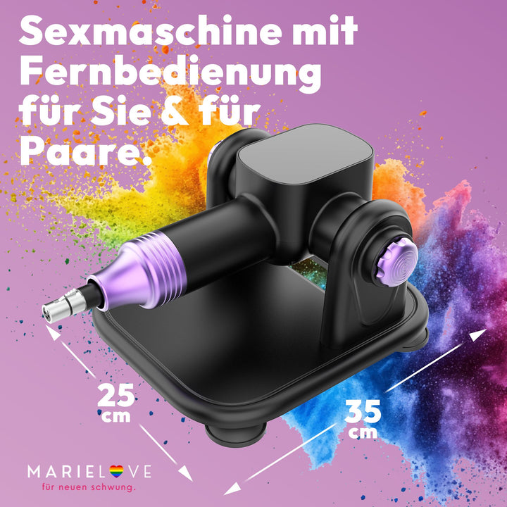 Kompakte Sexmaschine mit Fernbedienung – 20 Stufen, sicherer Stand, diskret geliefert