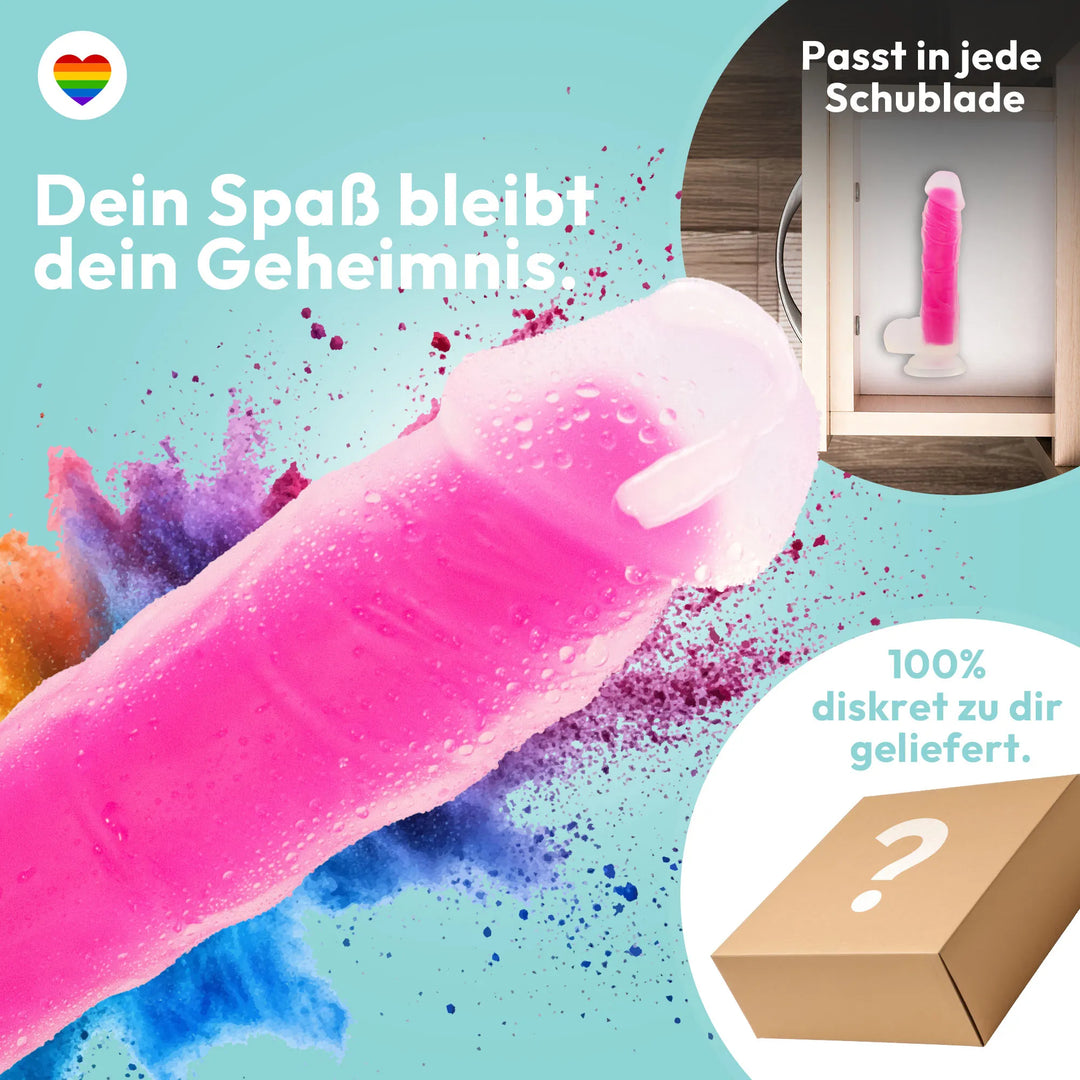 marielove Saugnapfdildo 20cm Dildo der im Dunklen leuchtet