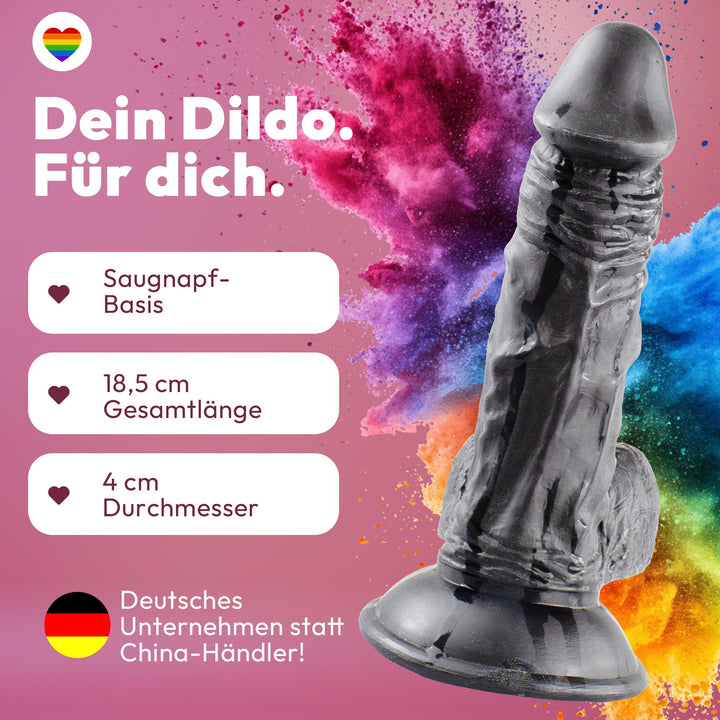 Marielove 18,5cm Realistischer Dildo mit Venenstruktur & Saugnapf-Basis