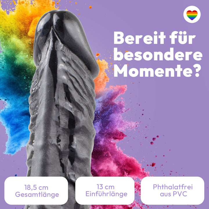 Marielove 18,5cm Realistischer Dildo mit Venenstruktur & Saugnapf-Basis