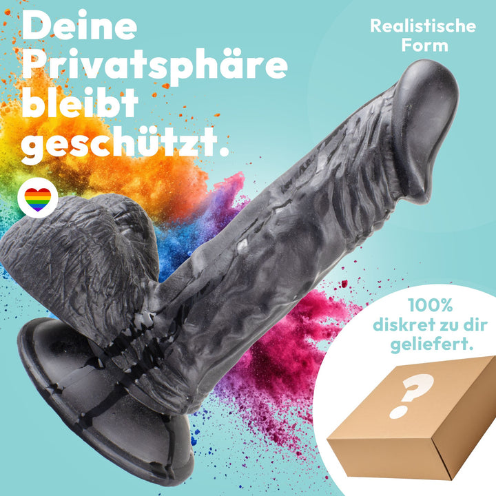 Marielove 18,5cm Realistischer Dildo mit Venenstruktur & Saugnapf-Basis