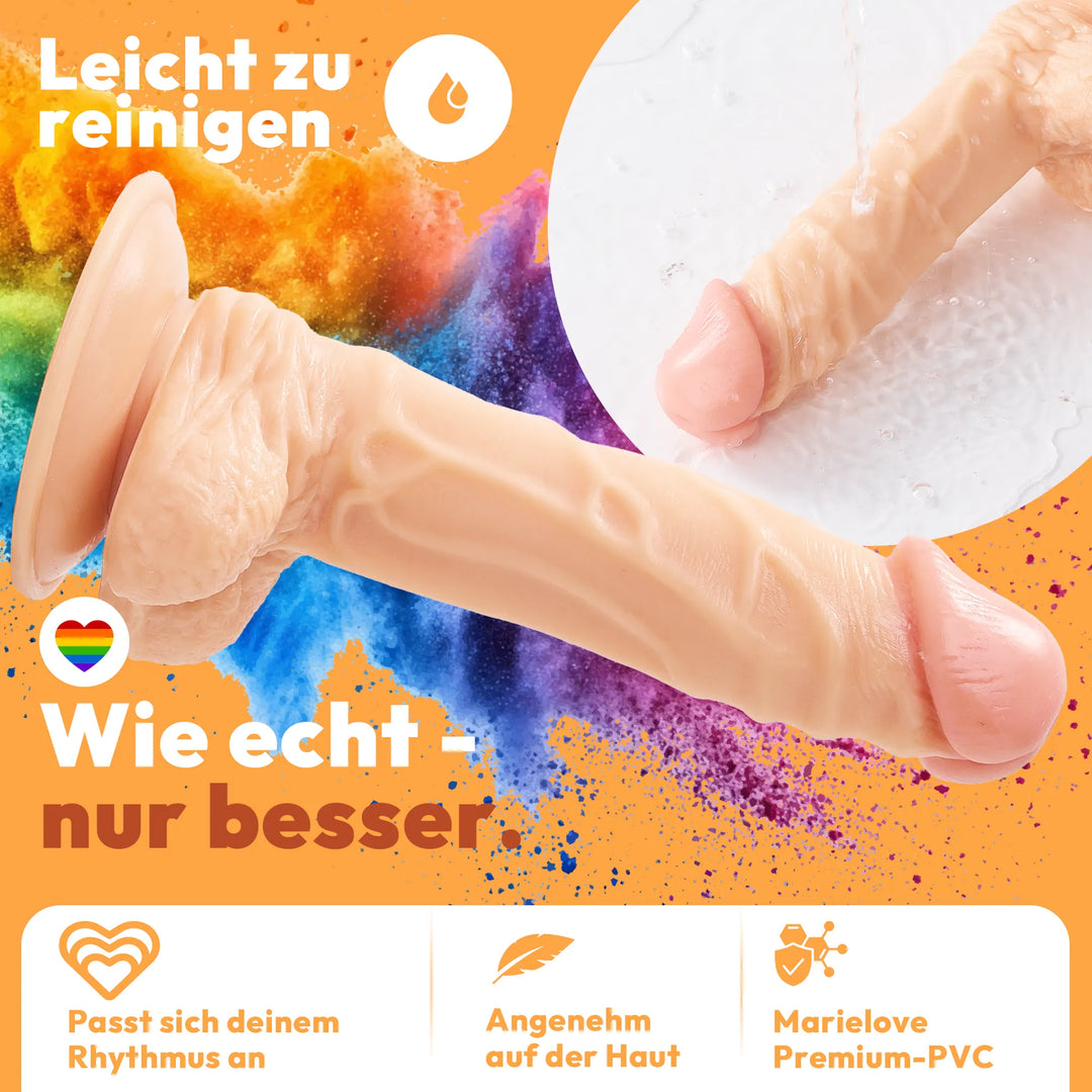 21cm Dildo no Vibrator Sex Toy Saugnapf Penis Anal PVC 3D Adern Hoden