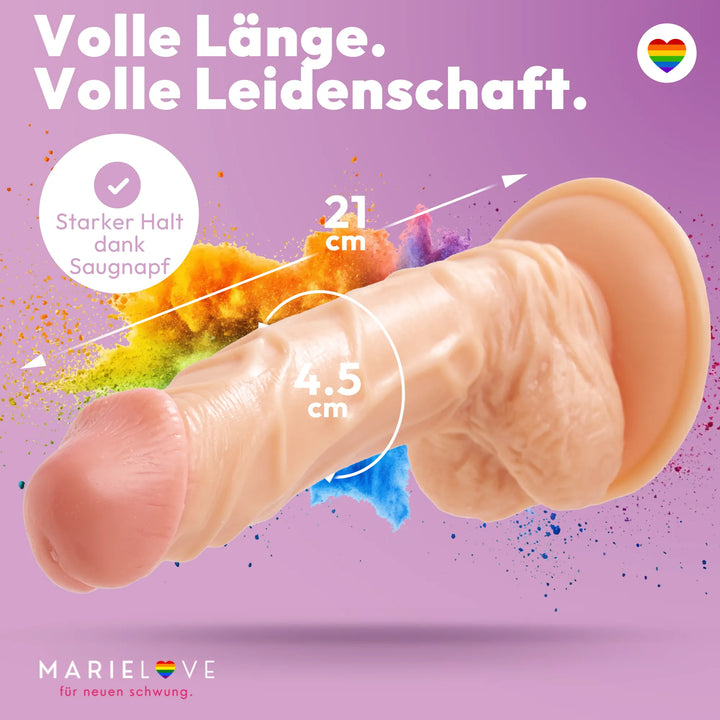 21cm Dildo no Vibrator Sex Toy Saugnapf Penis Anal PVC 3D Adern Hoden