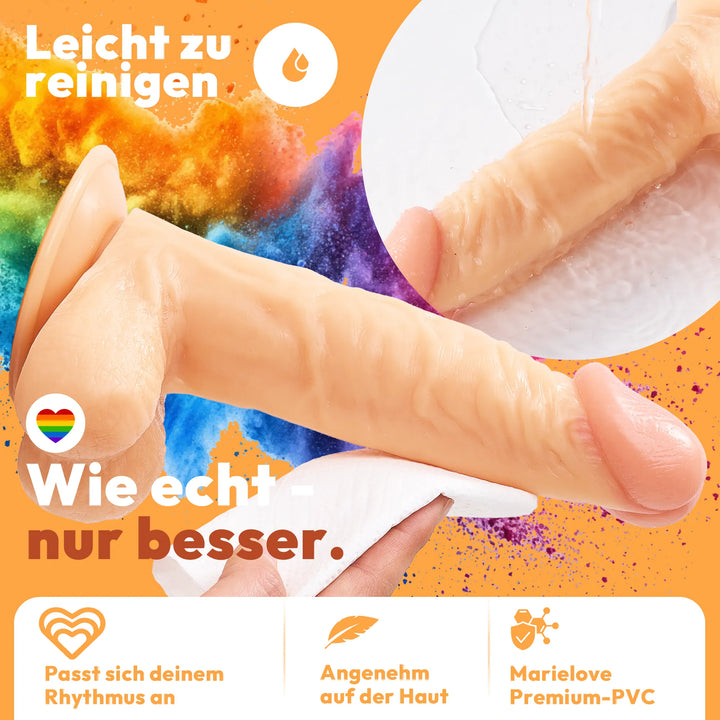 21cm Dildo no Vibrator Sex Toy Saugnapf Penis Anal PVC 3D Adern Hoden