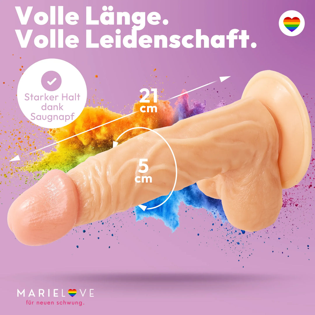 21cm Dildo no Vibrator Sex Toy Saugnapf Penis Anal PVC 3D Adern Hoden