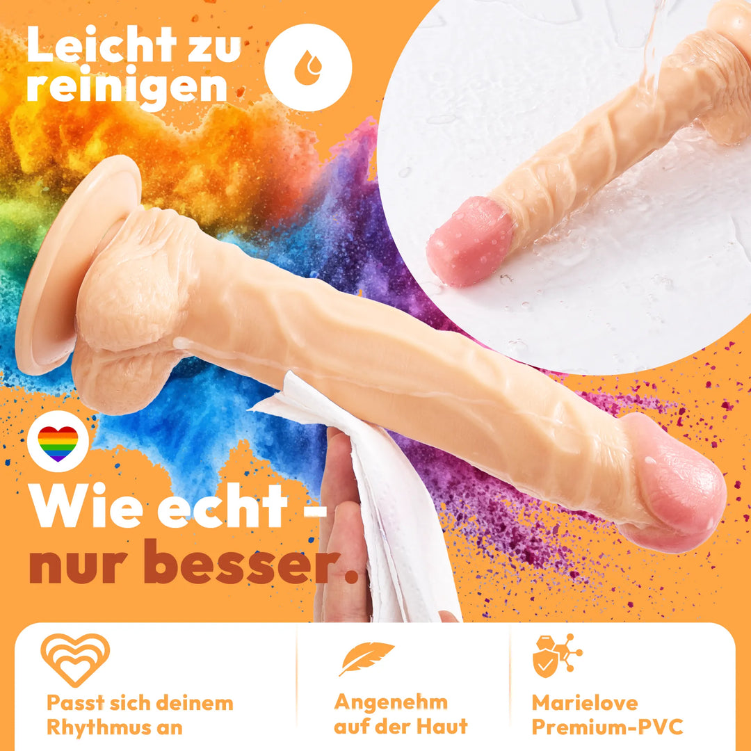 26cm Dildo no Vibrator Sex Toy Saugnapf Penis Anal PVC 3D Adern Hoden