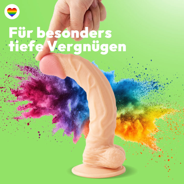 26cm Dildo no Vibrator Sex Toy Saugnapf Penis Anal PVC 3D Adern Hoden