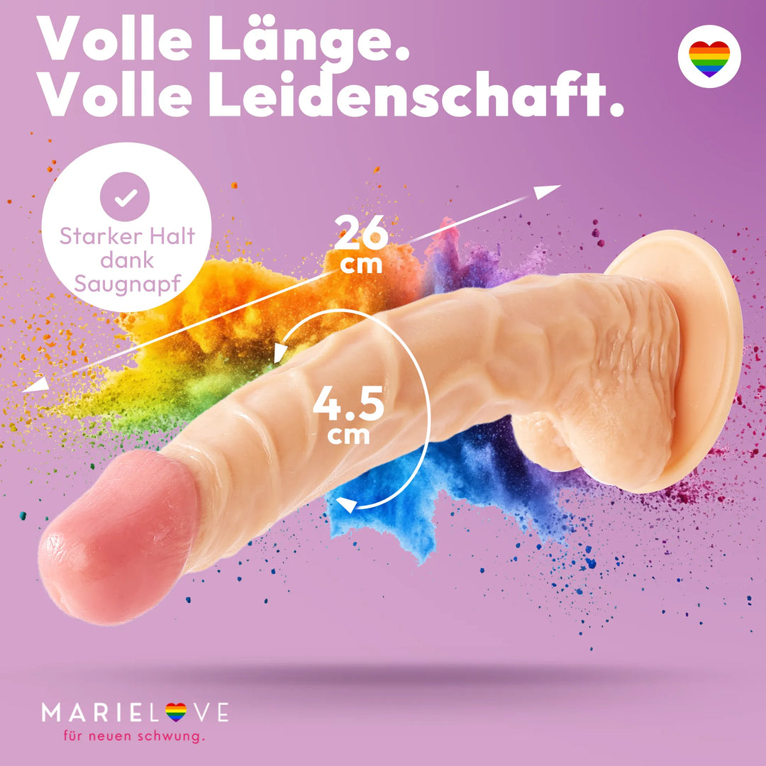 26cm Dildo no Vibrator Sex Toy Saugnapf Penis Anal PVC 3D Adern Hoden