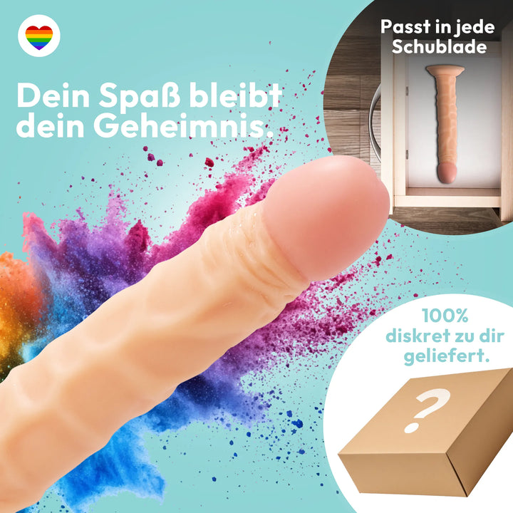 255mm Dildo no Vibrator Sex Toy Saugnapf Penis Anal PVC 3D Adern Schaft