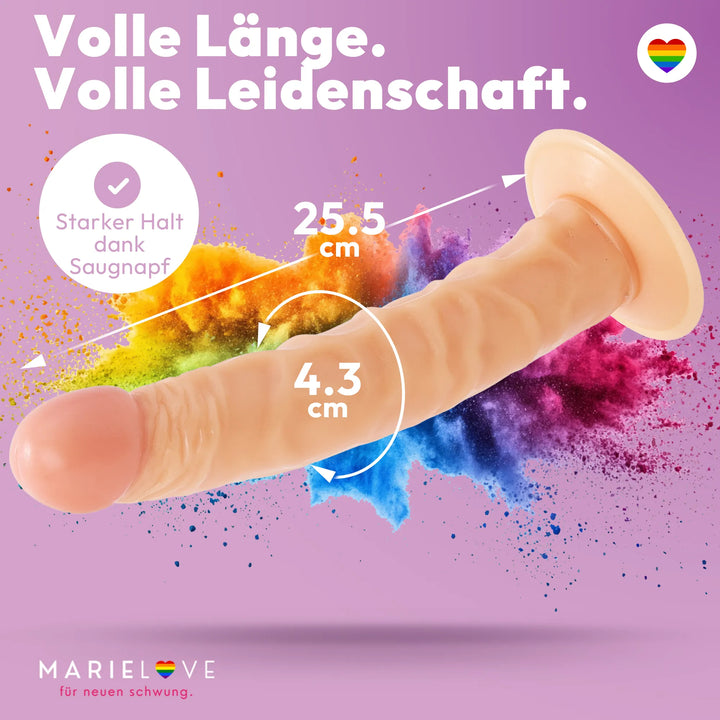 255mm Dildo no Vibrator Sex Toy Saugnapf Penis Anal PVC 3D Adern Schaft