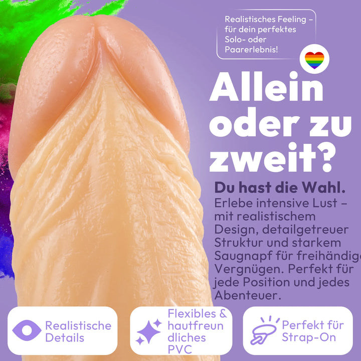 20cm Dildo no Vibrator Sex Toy Saugnapf Penis Anal PVC 3D Adern Hoden