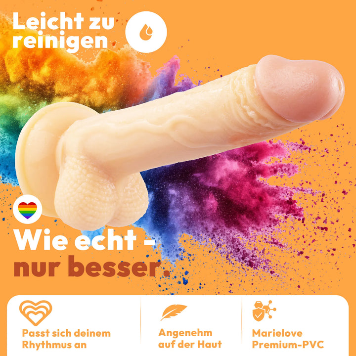 20cm Dildo no Vibrator Sex Toy Saugnapf Penis Anal PVC 3D Adern Hoden