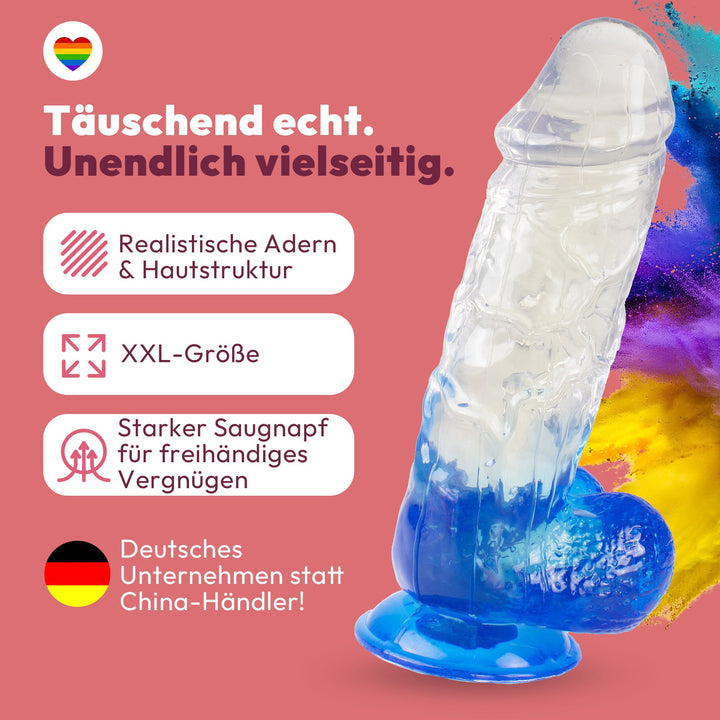 XXL Dildo mit Saugnapf Ø 7 cm 4 Farben