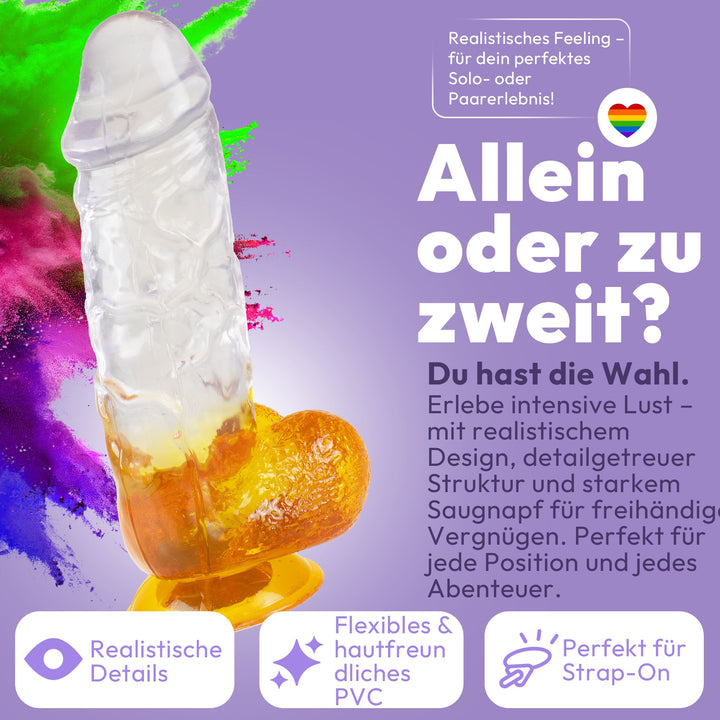 XXL Dildo mit Saugnapf Ø 7 cm 4 Farben