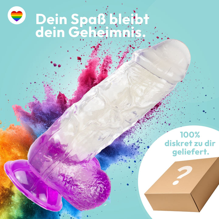 XXL Dildo mit Saugnapf Ø 7 cm 4 Farben