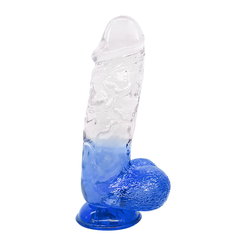 Dildo aus phthalatfreiem PVC, Größe XL (29,5 cm Gesamtlänge, 7 cm Durchmesser) – großer realistischer Dildo in Gelb, Rot, Lila & Blau, wasserdicht, körperfreundliches Material