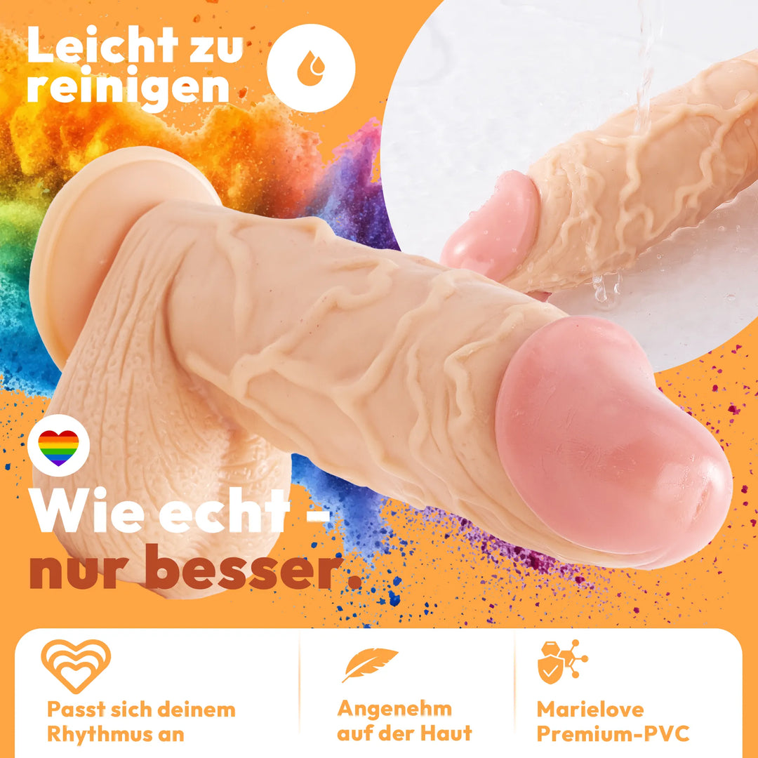 26cm XXL Dildo no Vibrator Sex Toy Saugnapf Penis Anal PVC 3D Adern Hoden