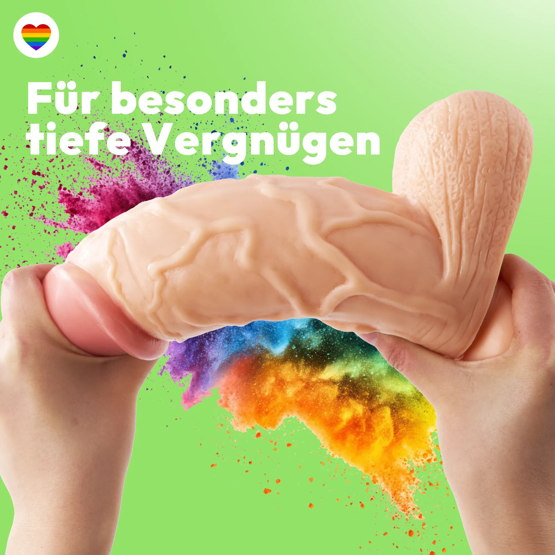 26cm XXL Dildo no Vibrator Sex Toy Saugnapf Penis Anal PVC 3D Adern Hoden