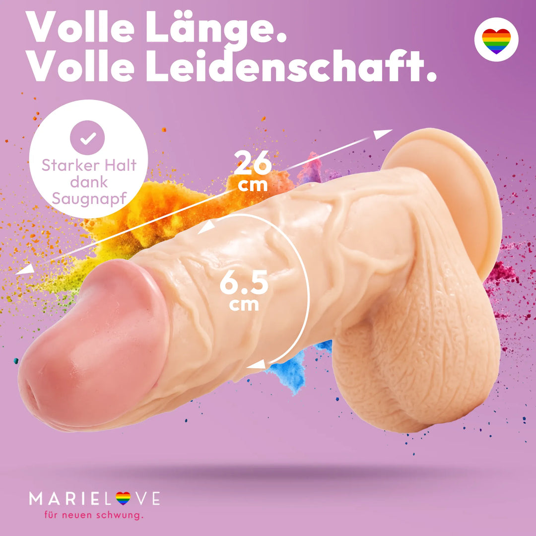 26cm XXL Dildo no Vibrator Sex Toy Saugnapf Penis Anal PVC 3D Adern Hoden