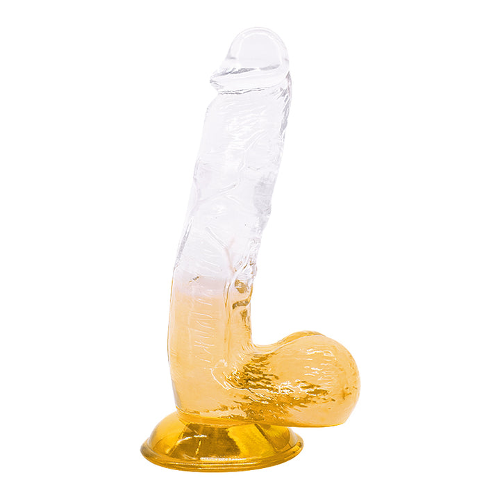 Dildo aus phthalatfreiem PVC, 21,5 cm Gesamtlänge, 4,5 cm Durchmesser – realistischer Dildo in Gelb, Rot, Lila & Blau, wasserdicht, körperfreundliches Material, hautfreundlich