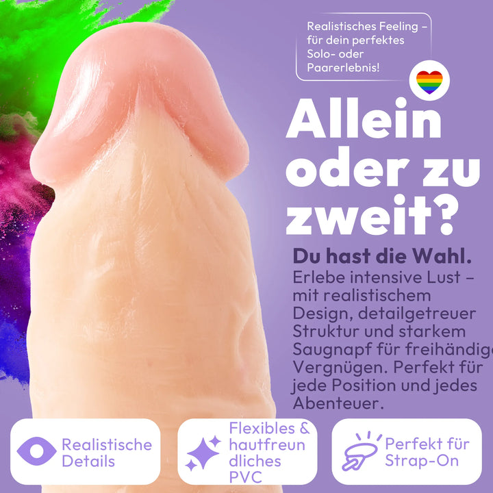 215mm Dildo no Vibrator Sex Toy Saugnapf Penis Anal PVC 3D Adern Hoden