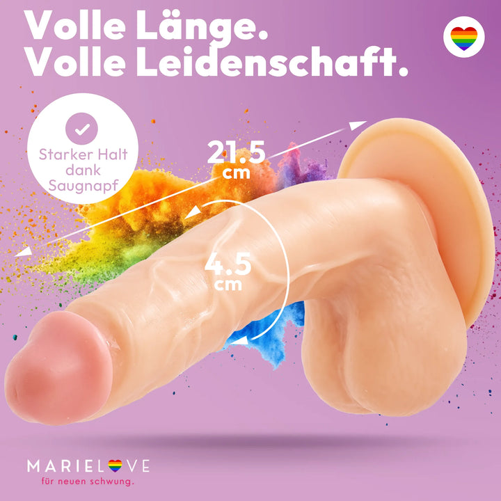 215mm Dildo no Vibrator Sex Toy Saugnapf Penis Anal PVC 3D Adern Hoden