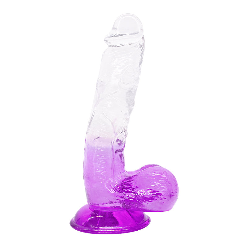 Dildo aus phthalatfreiem PVC, 21,5 cm Gesamtlänge, 4,5 cm Durchmesser – realistischer Dildo in Gelb, Rot, Lila & Blau, wasserdicht, körperfreundliches Material, hautfreundlich