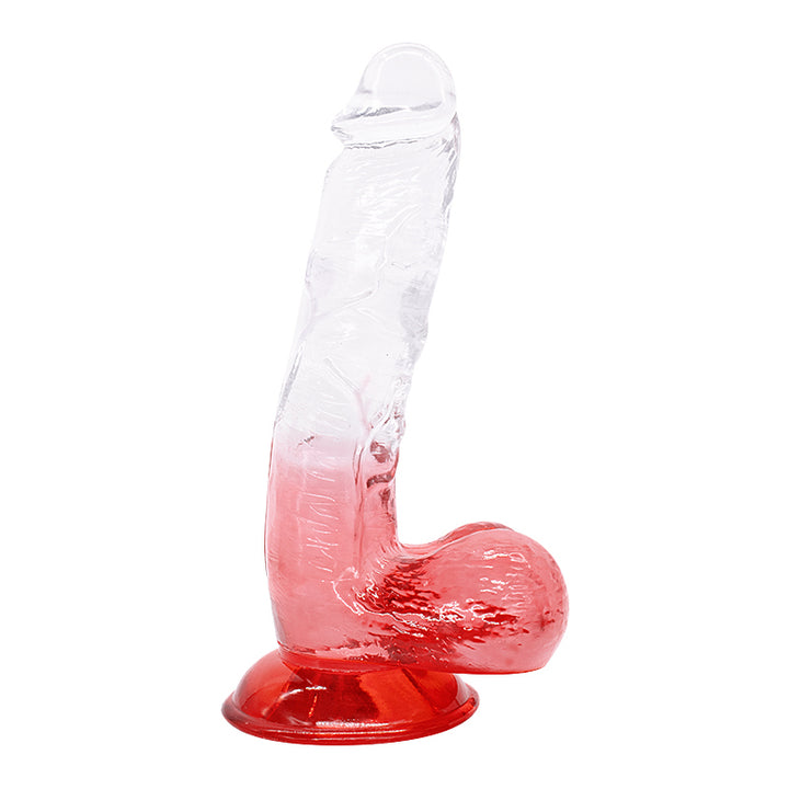 Dildo aus phthalatfreiem PVC, 21,5 cm Gesamtlänge, 4,5 cm Durchmesser – realistischer Dildo in Gelb, Rot, Lila & Blau, wasserdicht, körperfreundliches Material, hautfreundlich