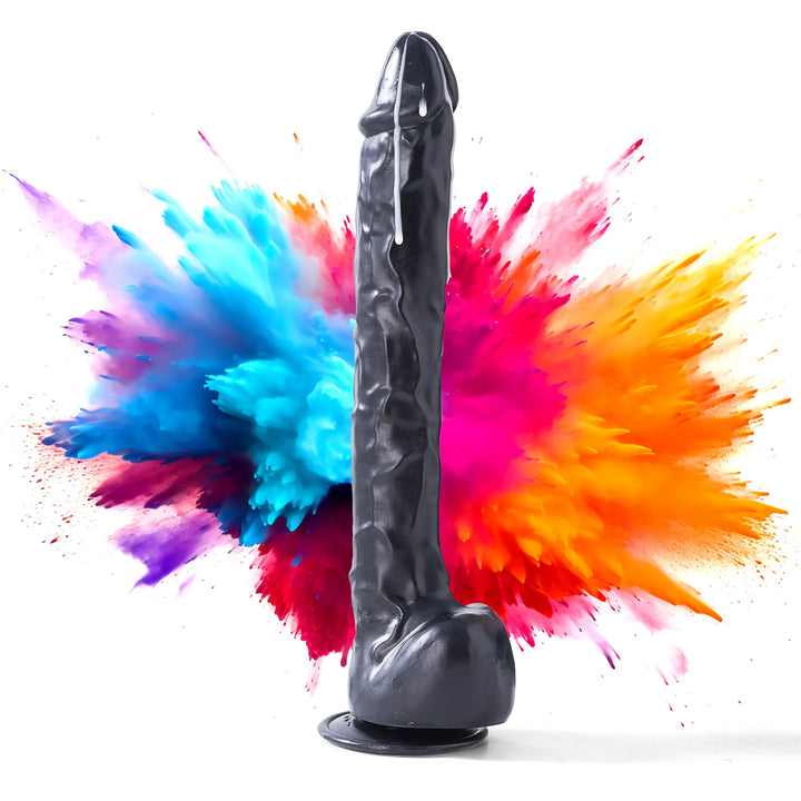 37cm XXL Dildo no Vibrator Sex Toy Saugnapf Penis Anal PVC 3D Adern Hoden