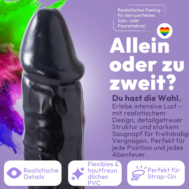 37cm XXL Dildo no Vibrator Sex Toy Saugnapf Penis Anal PVC 3D Adern Hoden