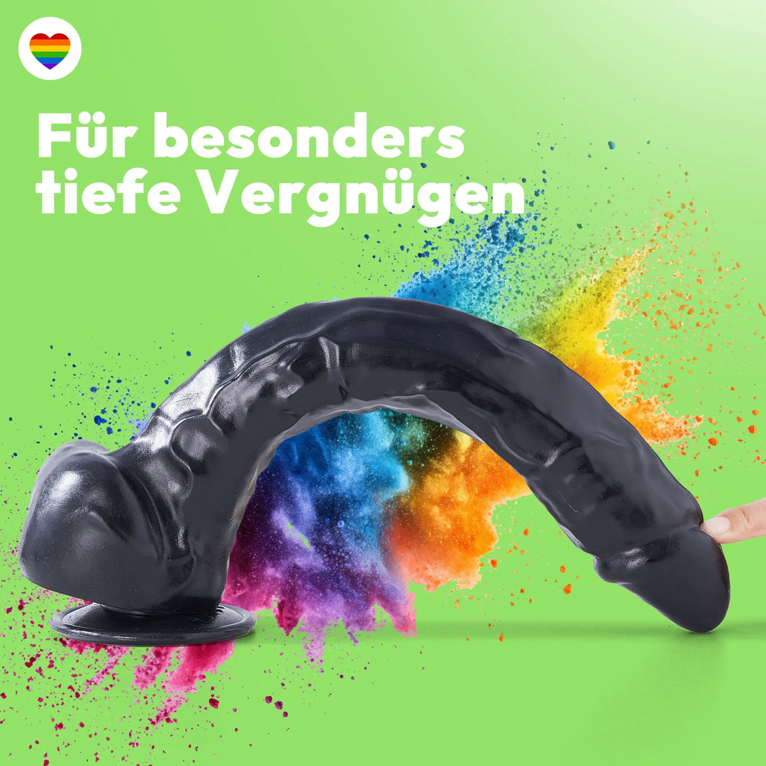 37cm XXL Dildo no Vibrator Sex Toy Saugnapf Penis Anal PVC 3D Adern Hoden