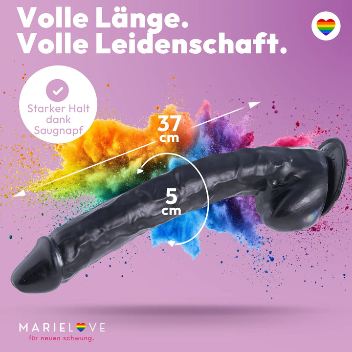 37cm XXL Dildo no Vibrator Sex Toy Saugnapf Penis Anal PVC 3D Adern Hoden