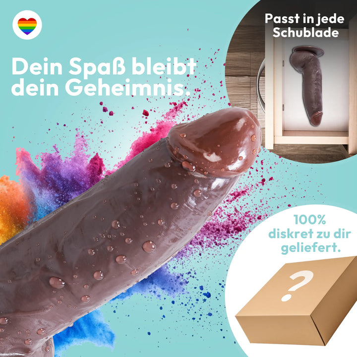 21cm Dildo no Vibrator Sex Toy Saugnapf Penis Anal PVC 3D Adern Hoden