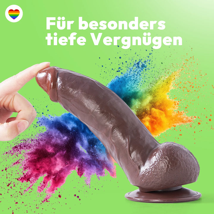 21cm Dildo no Vibrator Sex Toy Saugnapf Penis Anal PVC 3D Adern Hoden