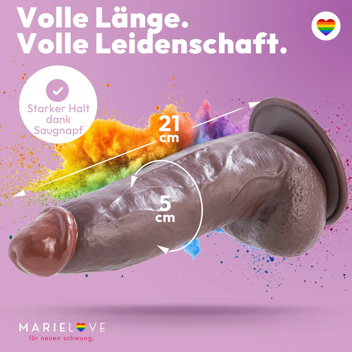 21cm Dildo no Vibrator Sex Toy Saugnapf Penis Anal PVC 3D Adern Hoden