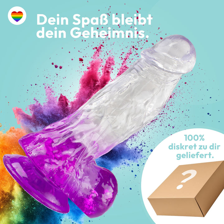 Extra dicker Dildo mit Saugnapf 21,5 cm 4 Farben