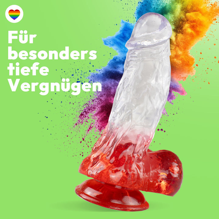 Extra dicker Dildo mit Saugnapf 21,5 cm 4 Farben