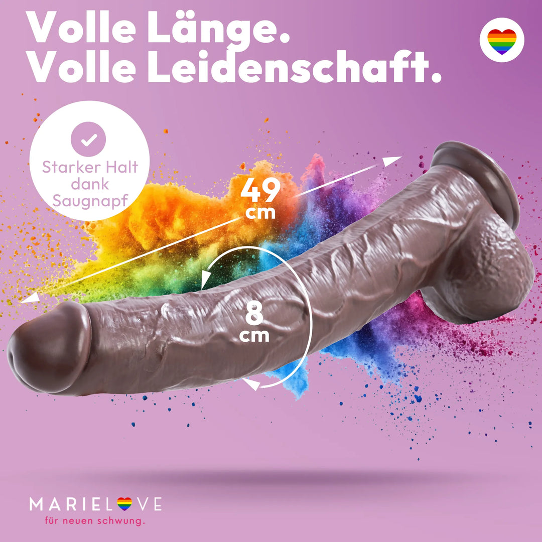 49cm XXL Dildo 3D Adern Hoden